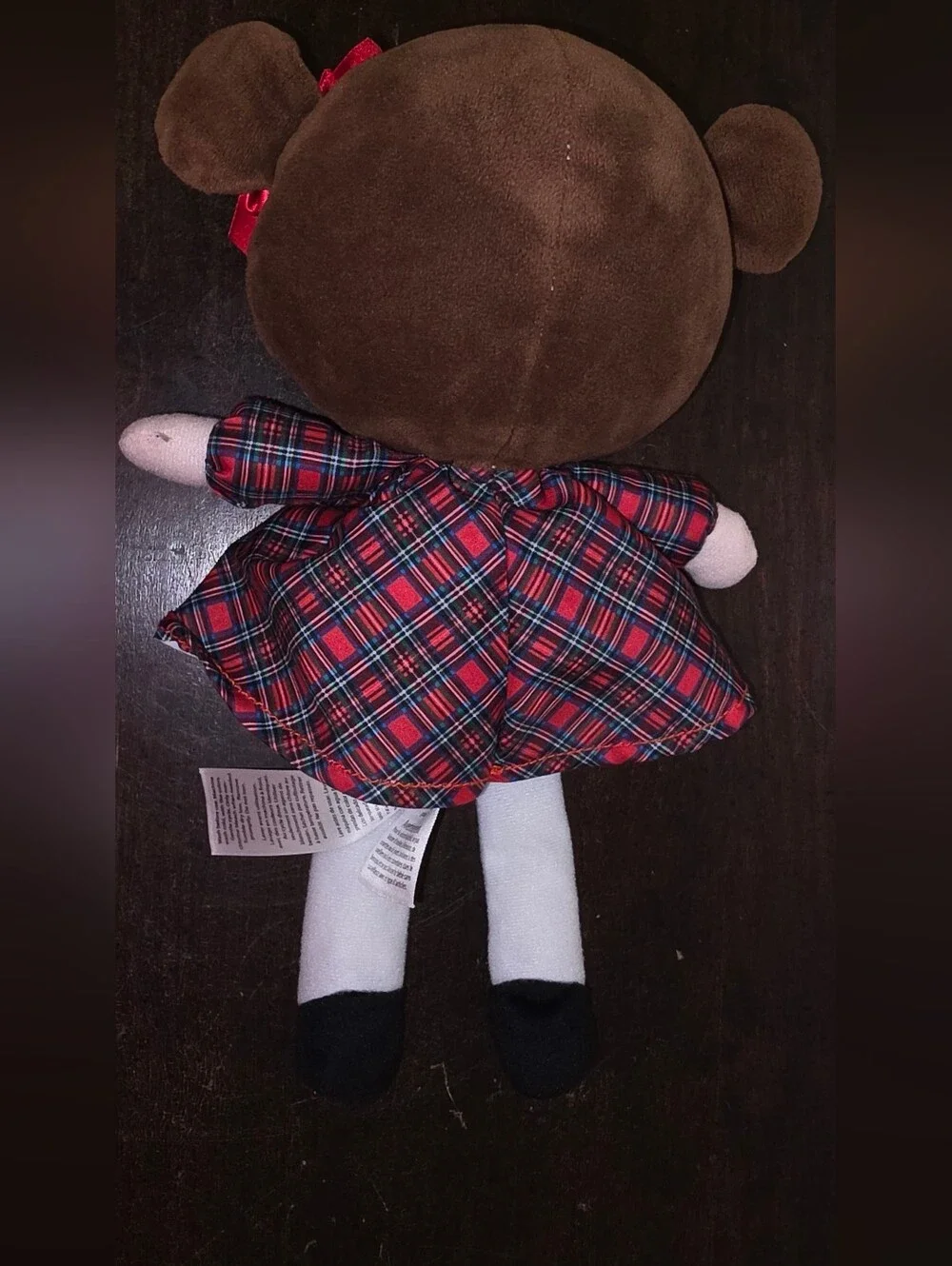 Little Me Red Plaid Soft Doll with Brown Hair